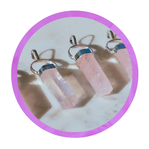 pingente quartzo rosa zurc