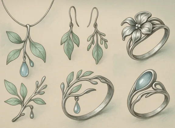 A Elegância das Joias de Prata com Design Orgânico: Inspiradas na Natureza para um Estilo Sofisticado e Atemporal