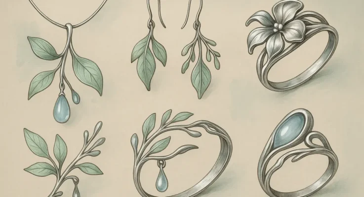 A Elegância das Joias de Prata com Design Orgânico: Inspiradas na Natureza para um Estilo Sofisticado e Atemporal