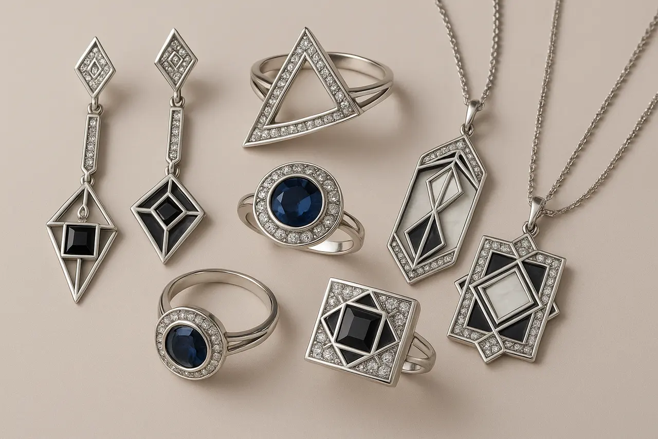 Joias de Prata com Inspiração Art Déco: Elegância e Geometria nas Tendências de 2024