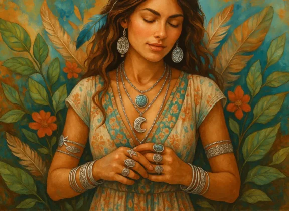 Joias de Prata e Inspiração Boêmia: Como Usar Peças Autênticas para Expressar Liberdade e Criatividade