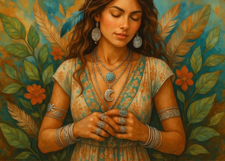 Joias de Prata e Inspiração Boêmia: Como Usar Peças Autênticas para Expressar Liberdade e Criatividade